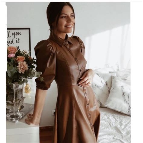 brown maxi dress zara|brown leather midi dress.